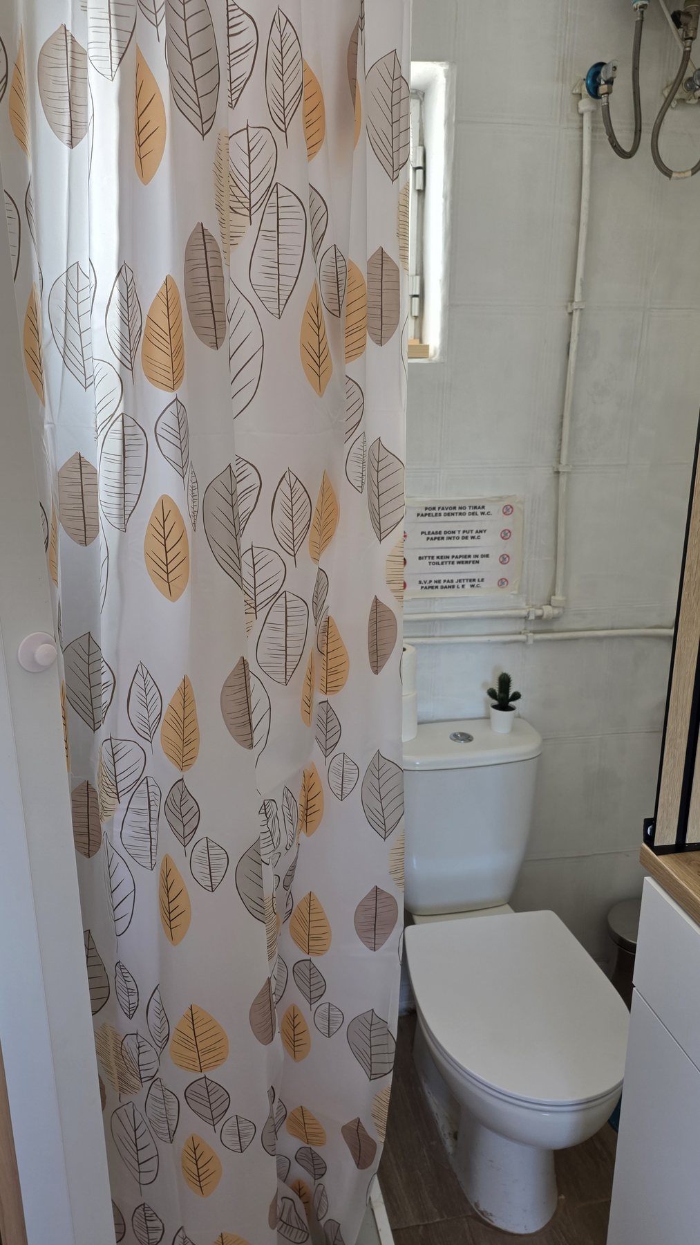 Baño compacto del rooftop con ducha