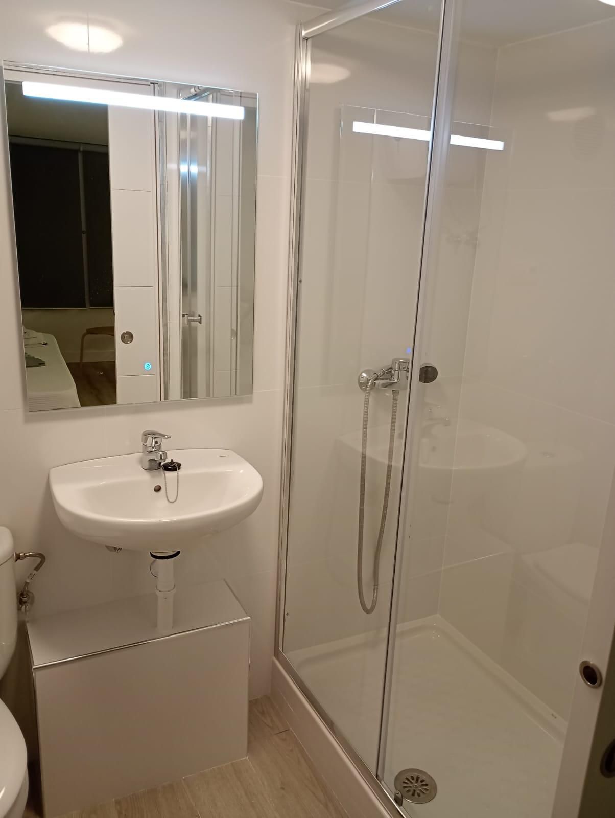 Kitchen area with washing machine